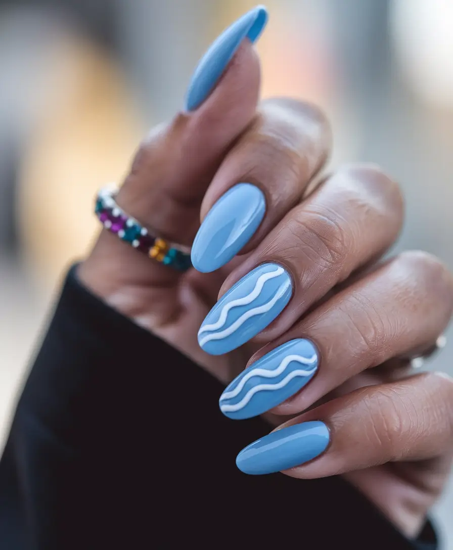 oval nail inspo summer</p> <h2>Wavy Poolside Blues</h2> <p>