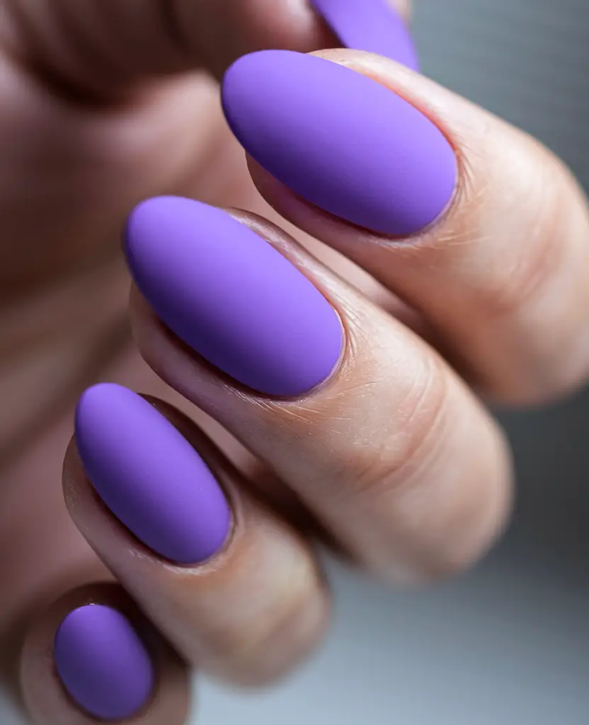 oval nail inspo summer</p> <h2>Matte Violet Minimalism</h2> <p>