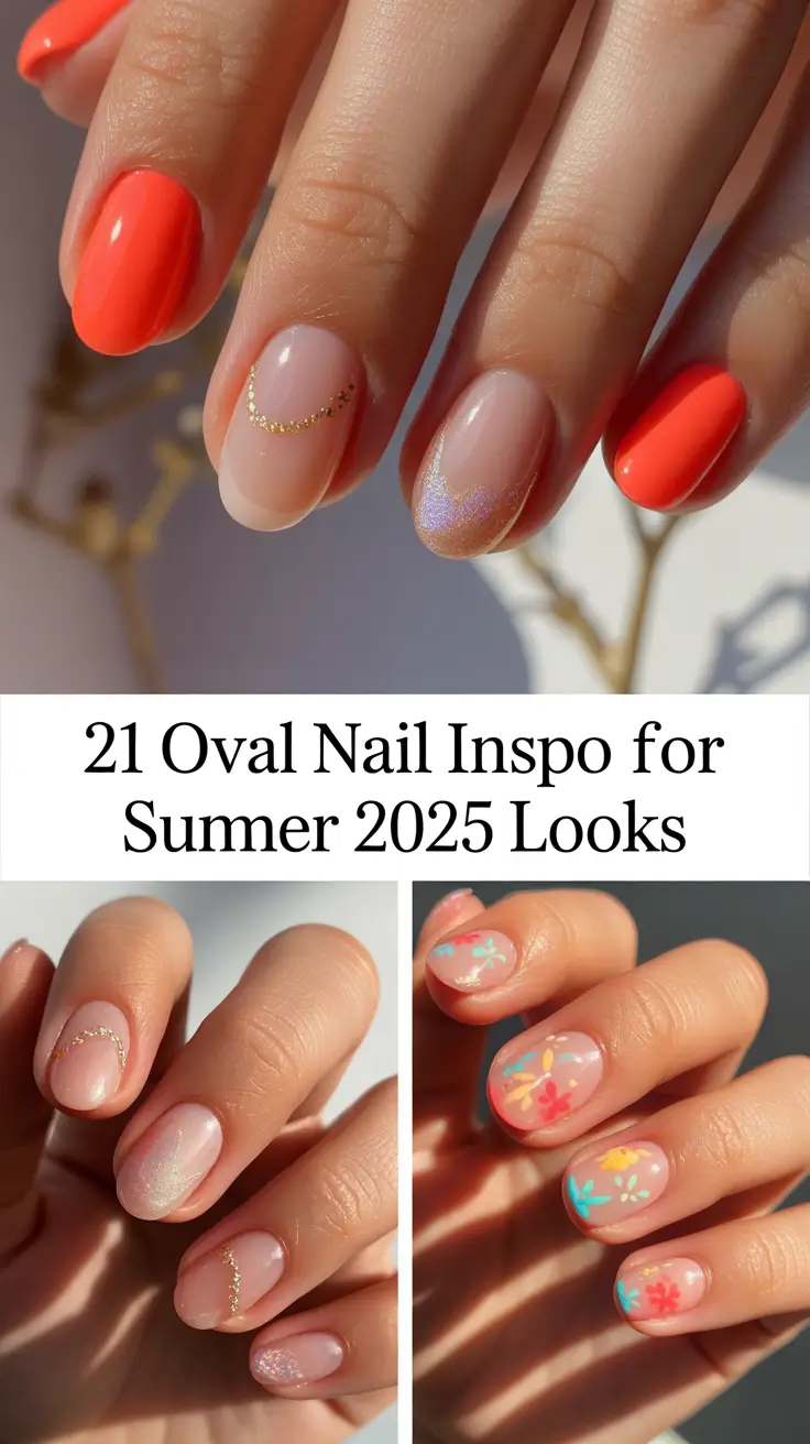 Oval Nail Inspo for Summer 2025 Looks: From Soft Pastels to Bold Acrylic Designs