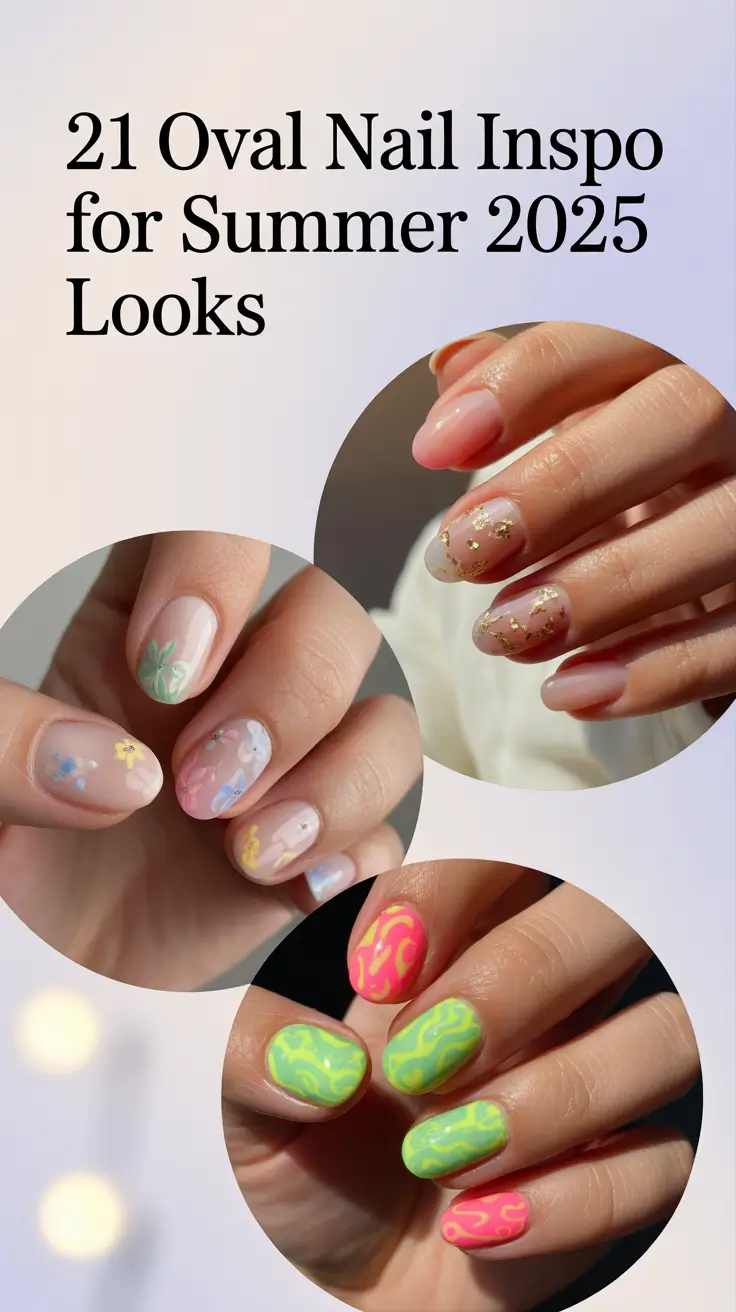 Oval Nail Inspo for Summer 2025 Looks: From Soft Pastels to Bold Acrylic Designs
