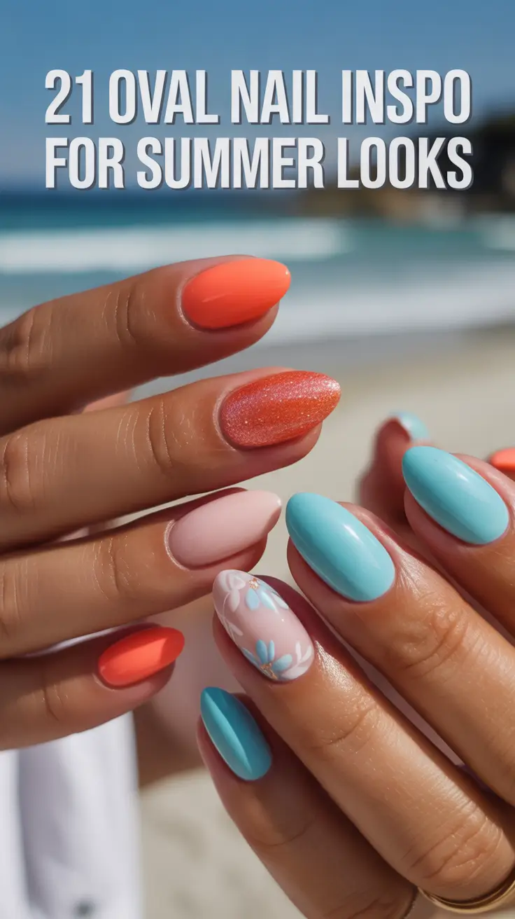Oval Nail Inspo for Summer 2025 Looks: From Soft Pastels to Bold Acrylic Designs