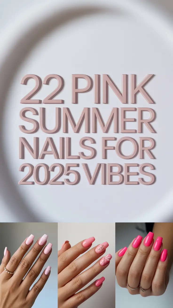 Pink Summer Nails for 2025 Vibes: Fresh & Pretty Designs in Almond, Coffin & More