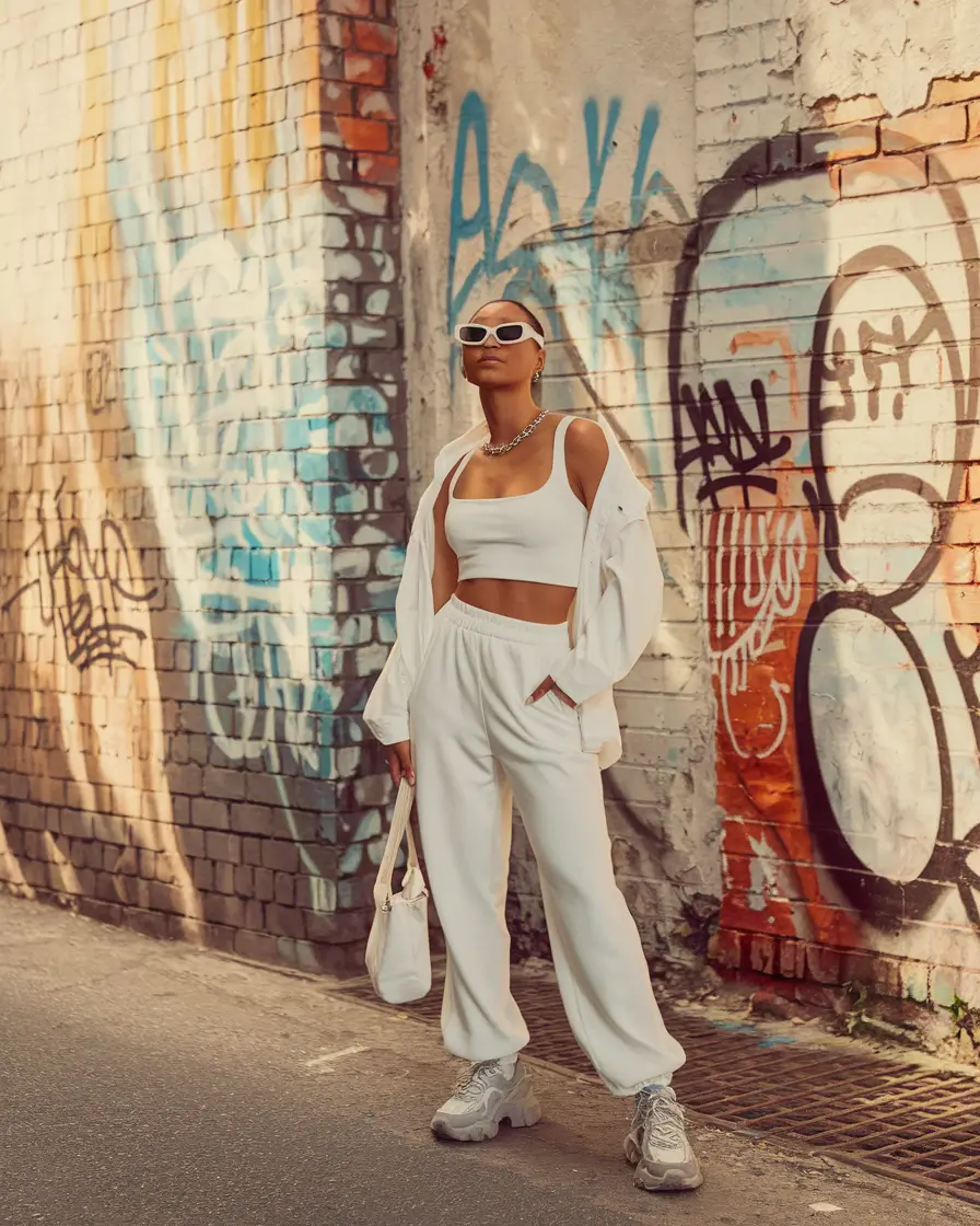 end of summer outfits street styles Monochrome Streetwear with Edge