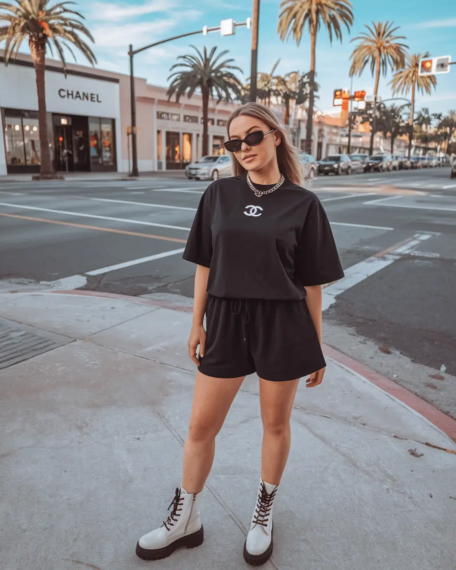 end of summer outfits casual going out All-Black with a Designer Edge