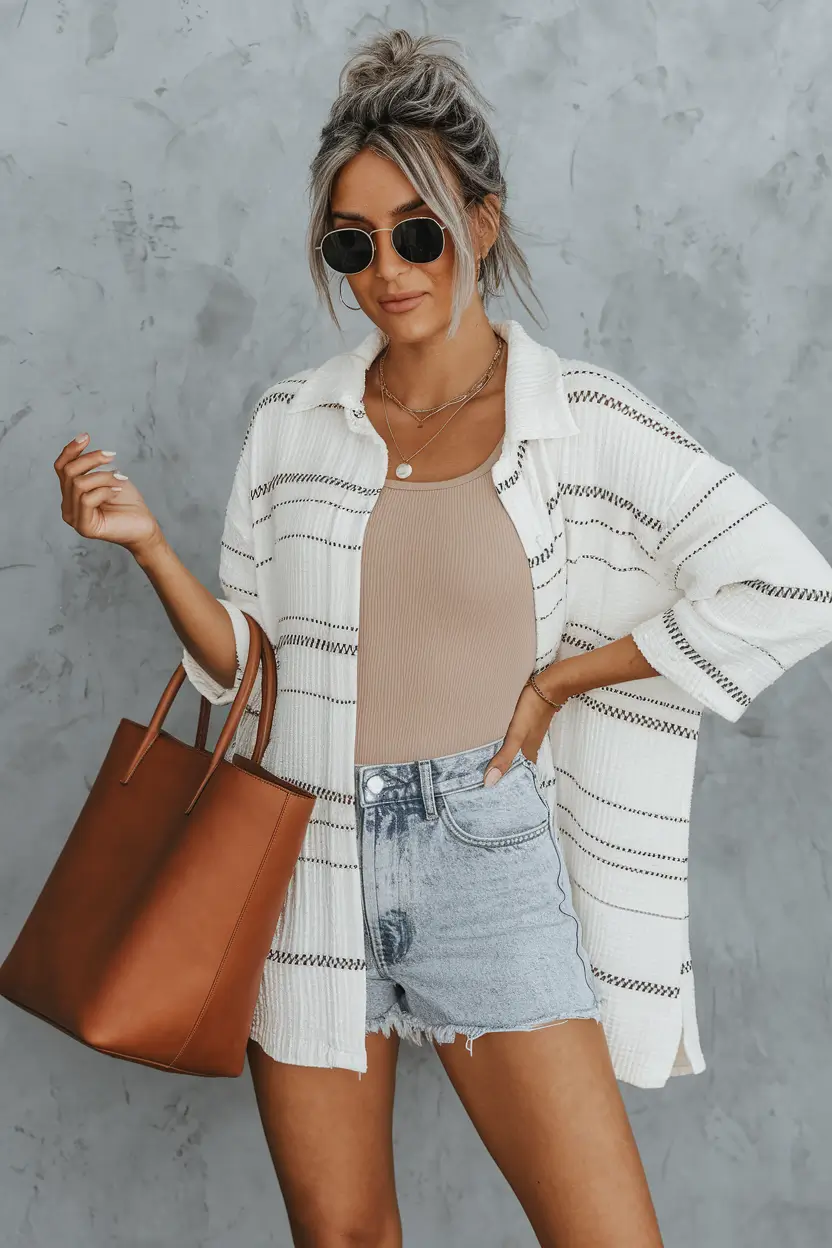 end of summer outfits casual classy Layered Neutrals with a Western Whisper