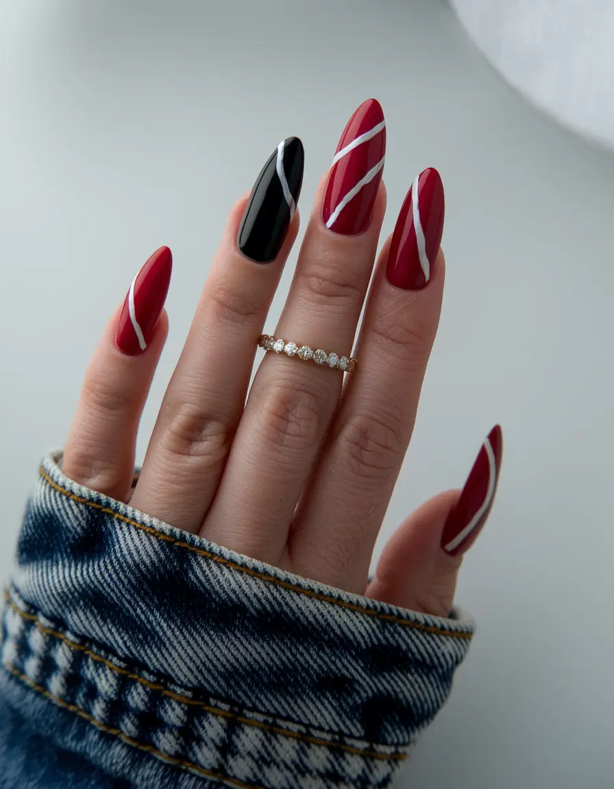 summer red nail ideas 2025+Classic Red with a Modern Twist