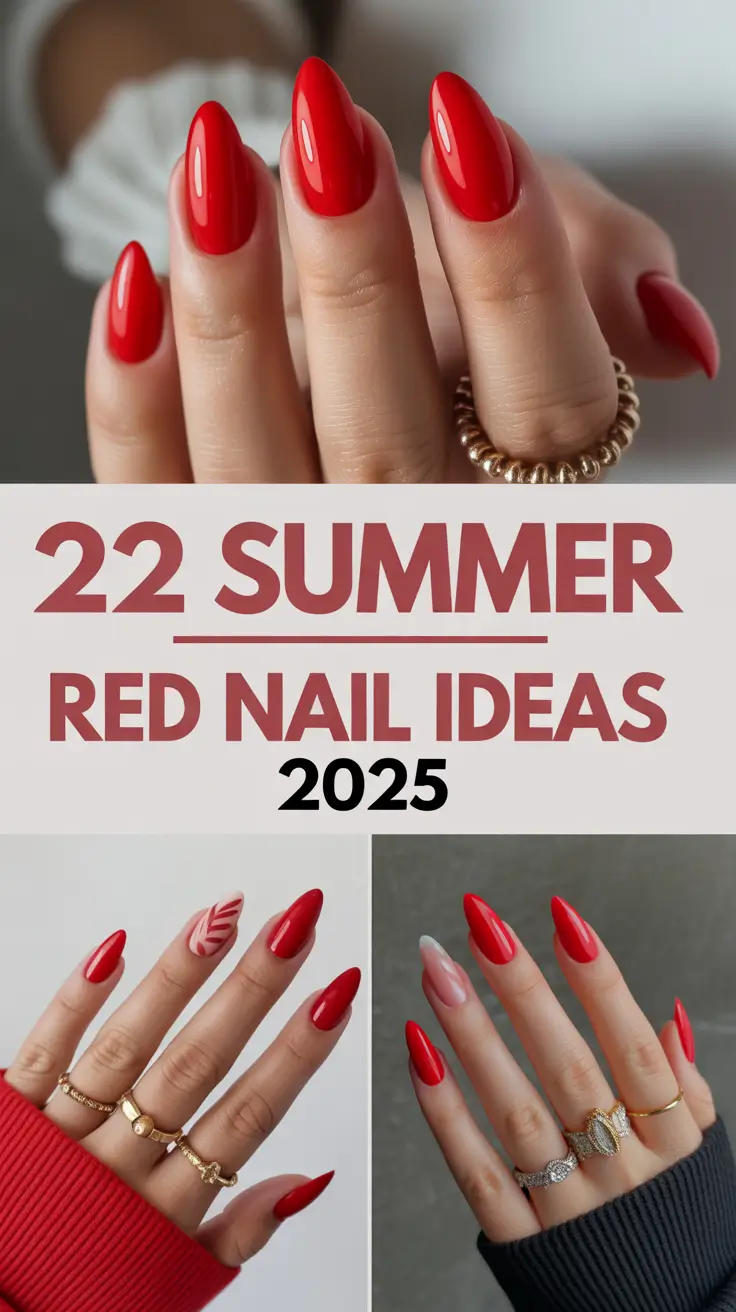 Summer Red Nail Ideas 2025 That Will Set Your Manicure on Fire