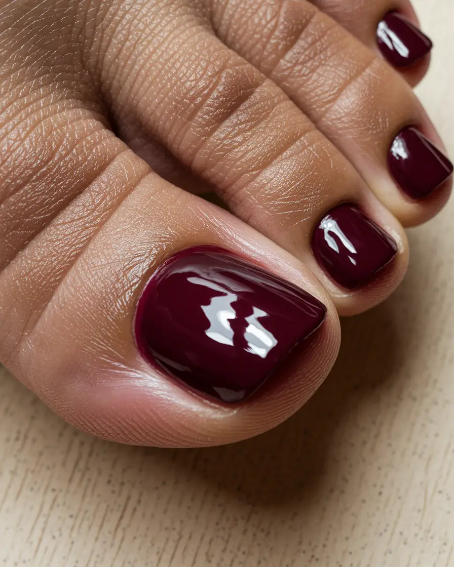 gel toe nails august Plum Perfection for Late Summer Vibes