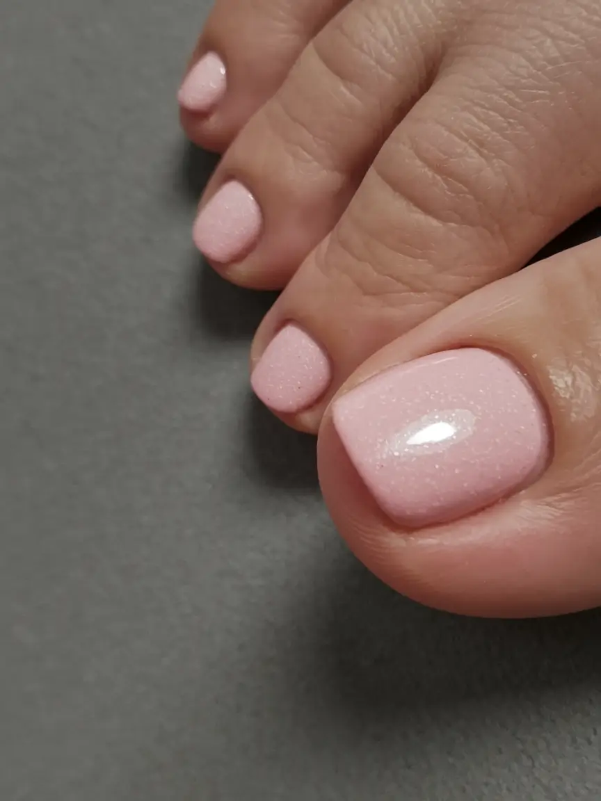 august color toe nails Baby Pink Cloud Dust