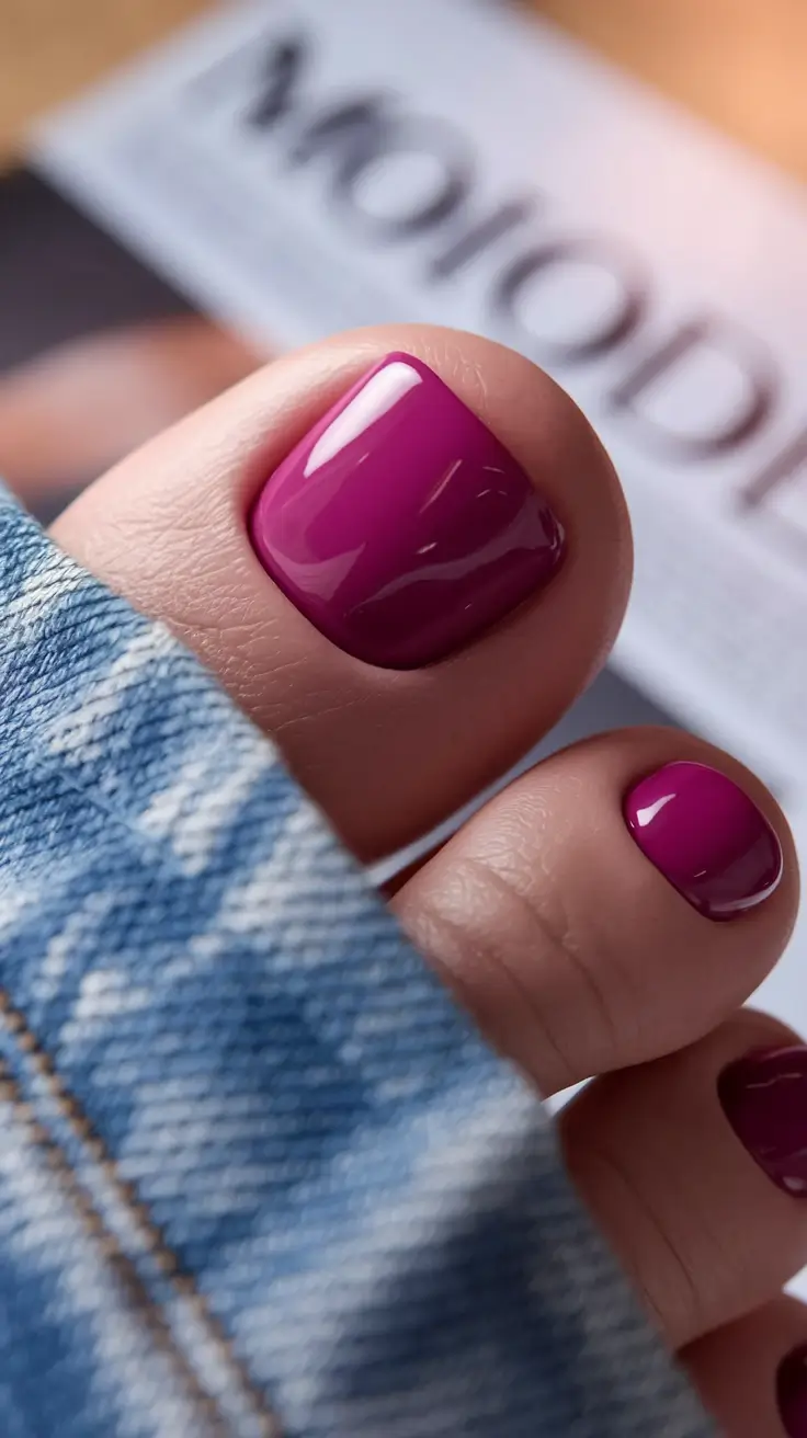 august color toe nails Bold Berry for Statement Days