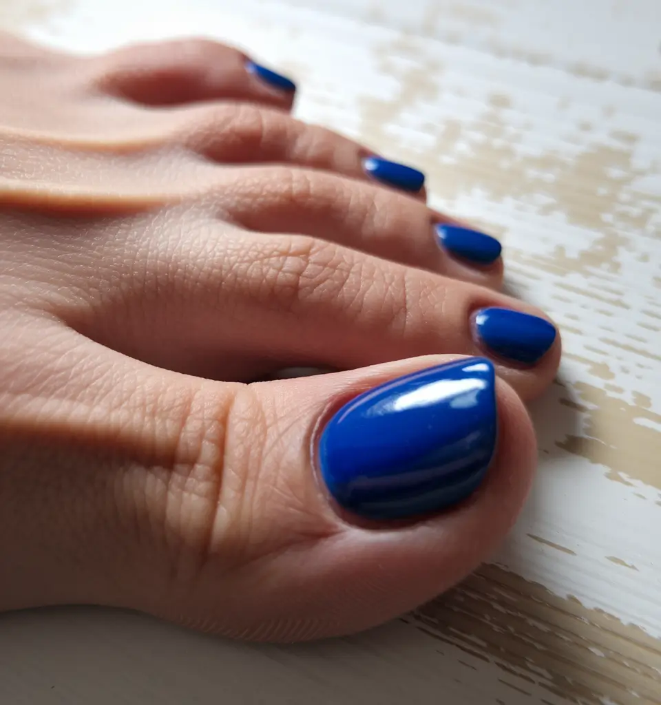 summer toe nails august Electric Cobalt for Poolside Drama