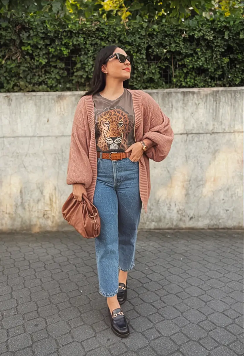 august outfits Wild Graphic and Earth-Toned Layers