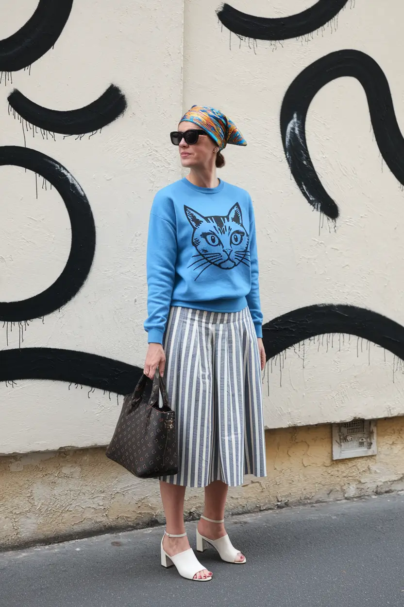 august outfits Graphic Quirk with Parisian Lines