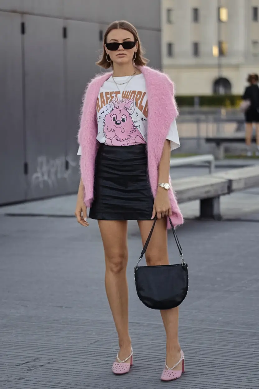 august outfits for school Retro Graphics and Fuzzy Layers