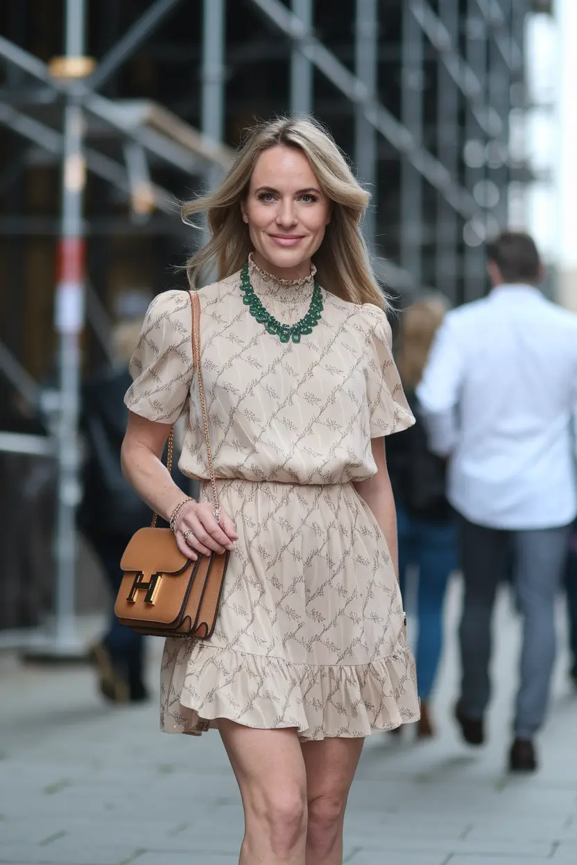 august outfits Refined Ruffles and Emerald Details