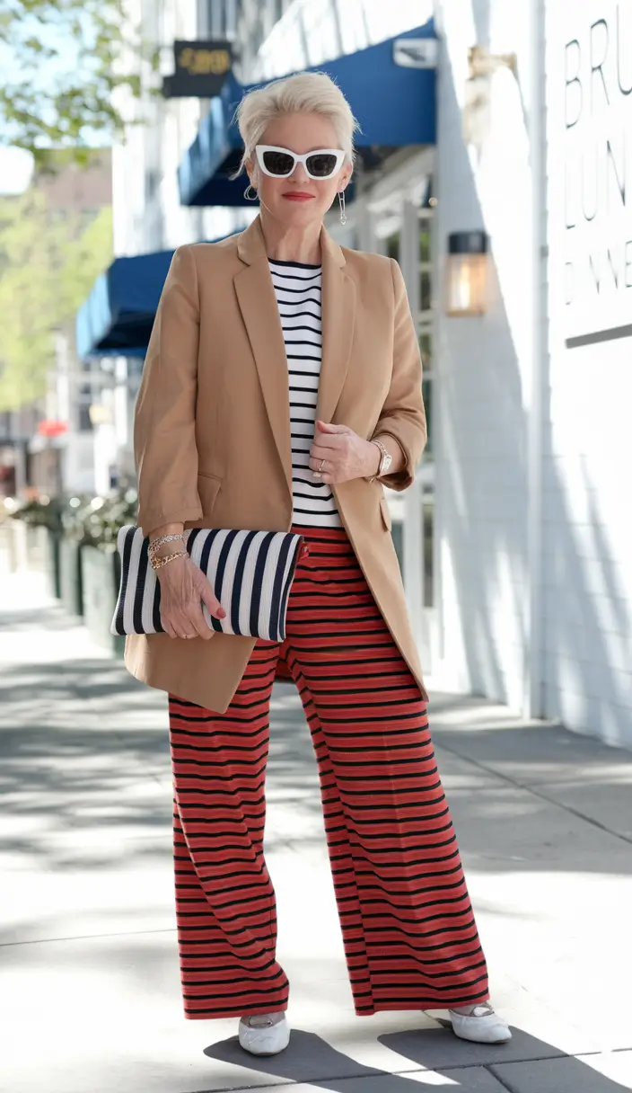 fall outfits for women over 40 Classic Parisian Energy With a Bold Remix