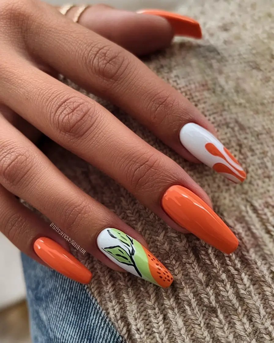 tropical fruit nails Graphic Citrus With Botanical Realness