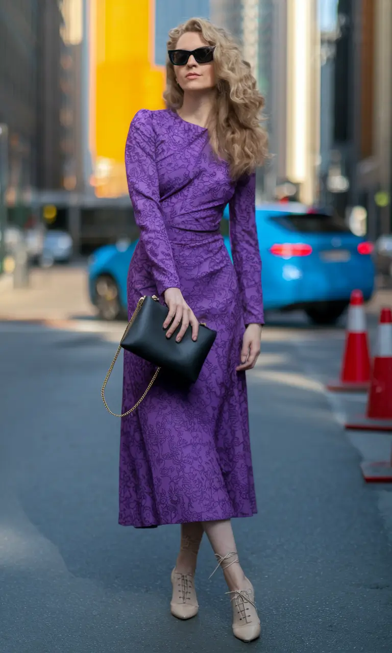 fall-wedding-guest-dress-september-2025+City Sleek in Statement Purple