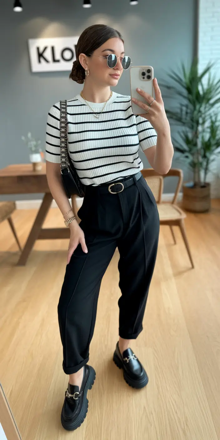 first day of school outfits dti Parisian Cool Meets Campus Comfy