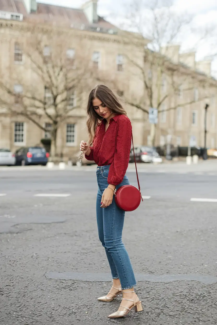 autumn outfits Parisian Casual with a Hint of Romance