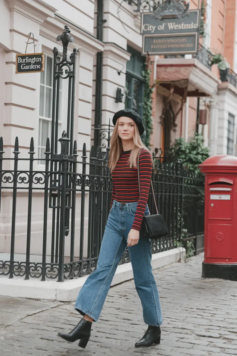 autumn outfits Chic French Girl Stripes with a Y2K Twist