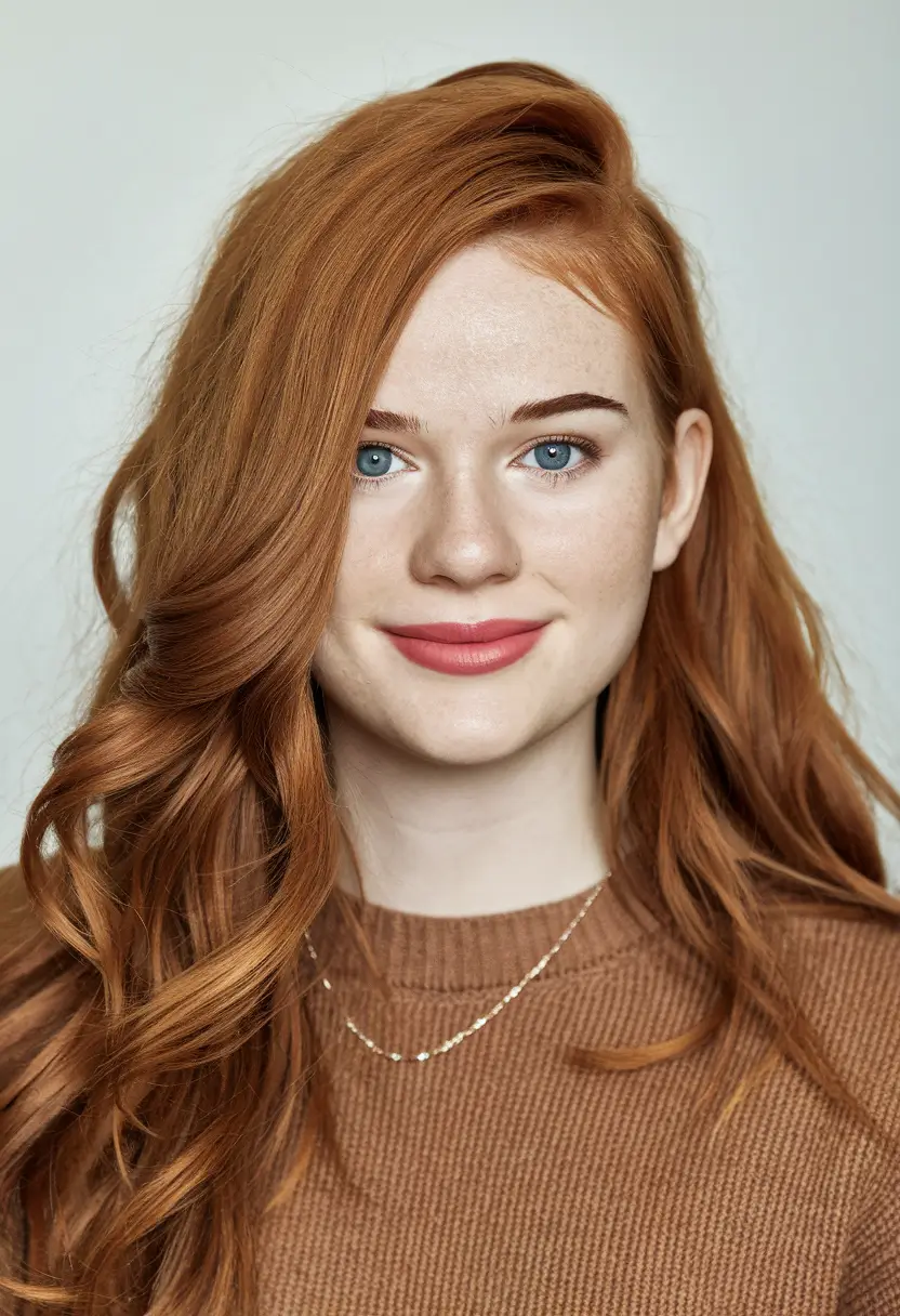 fall brown hair color pale skin+Red-Toned Brunette with Copper Gloss