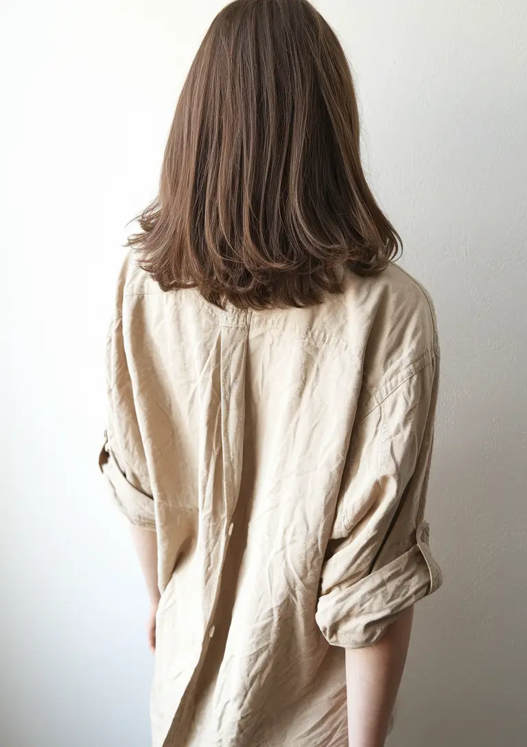 fall brown hair color neutral brown collarbone bob
