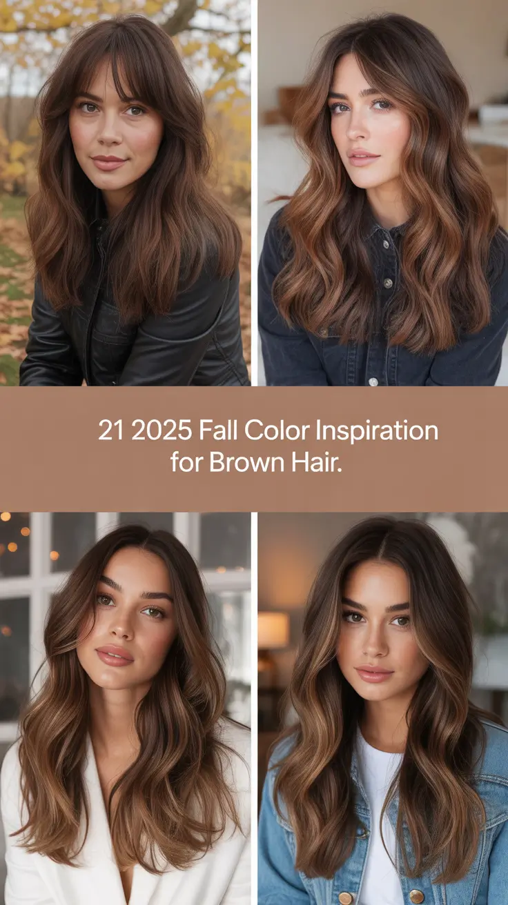 2025 Fall Hair Color Inspiration for Brown Hair: Best Balayage and Highlights Ideas for Brunettes