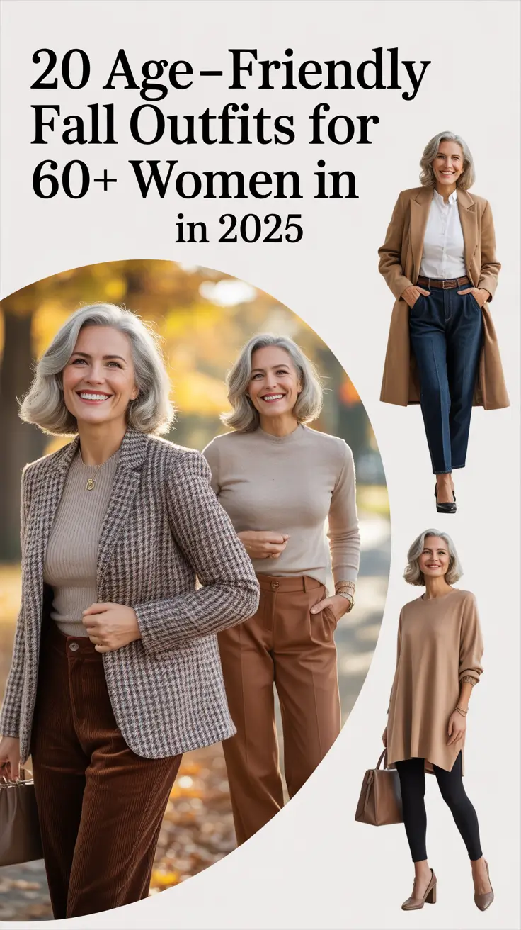 Age-Friendly Fall Outfits for 60+ Women in 2025 That Combine Style and Comfort