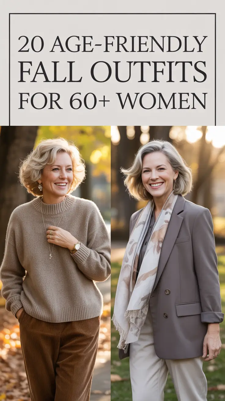 Age-Friendly Fall Outfits for 60+ Women in 2025 That Combine Style and Comfort