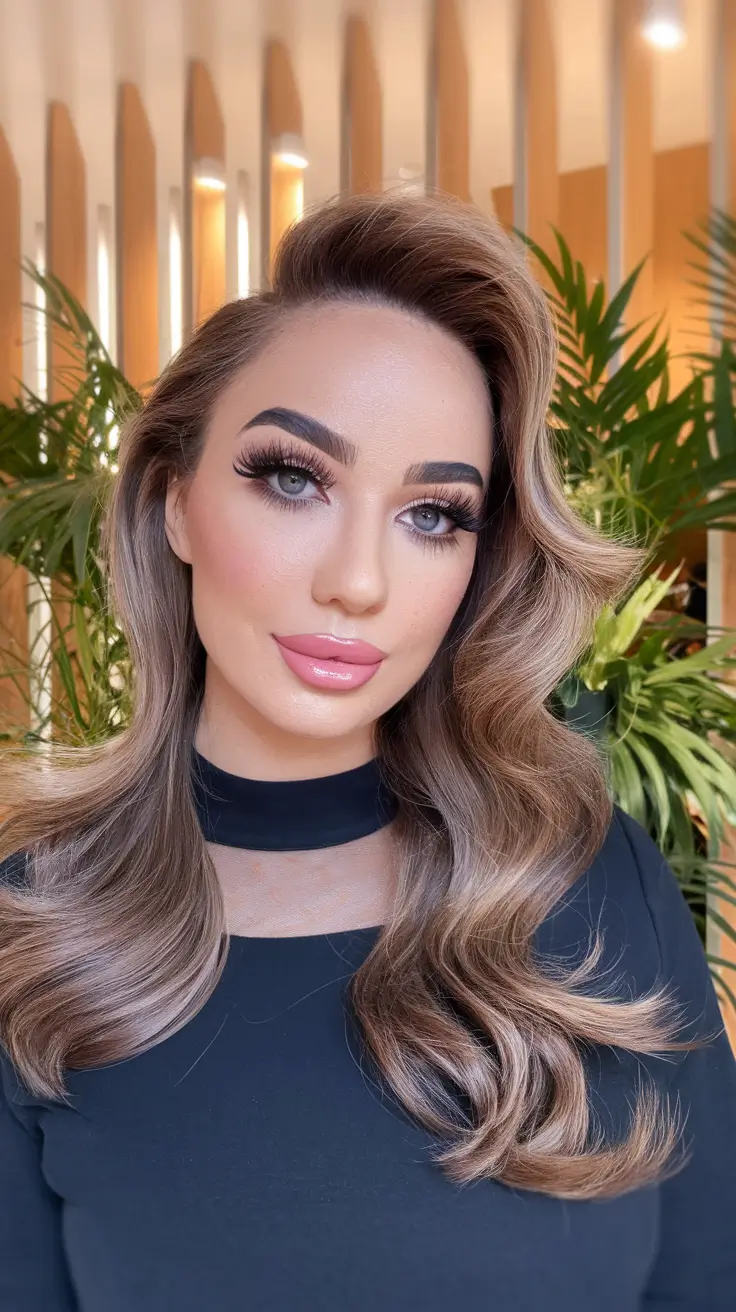 fall hair colors for cool skin tones Polished Caramel Smoke Waves