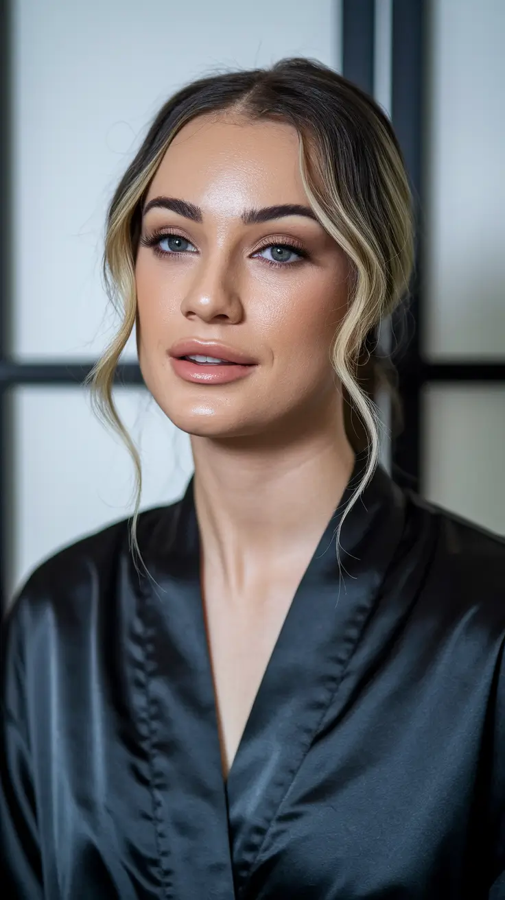 fall hair colors for cool skin tones Soft Neutral Blonde with Framing Highlights