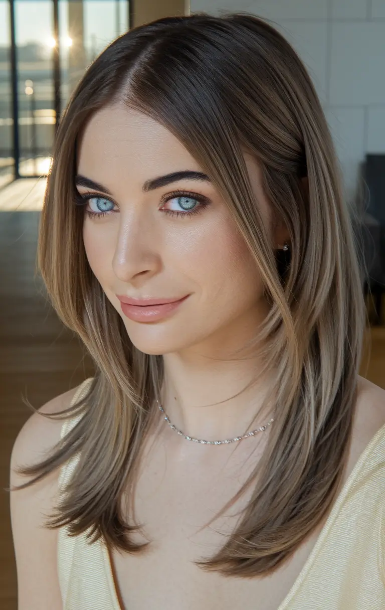 fall hair colors for cool skin tones Balanced Ash Brown Layers for Crystal Eyes
