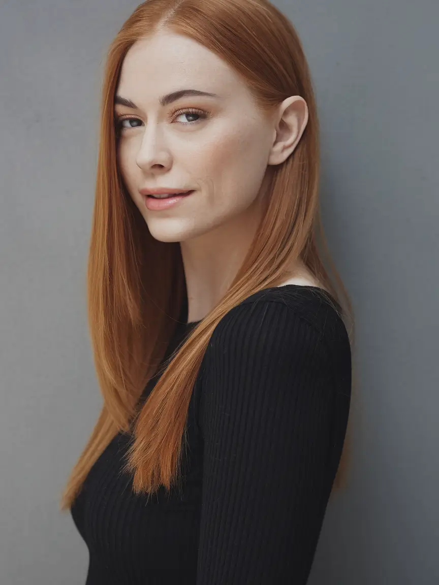 fall hair colors for cool skin tones Light Auburn Sleek Straight