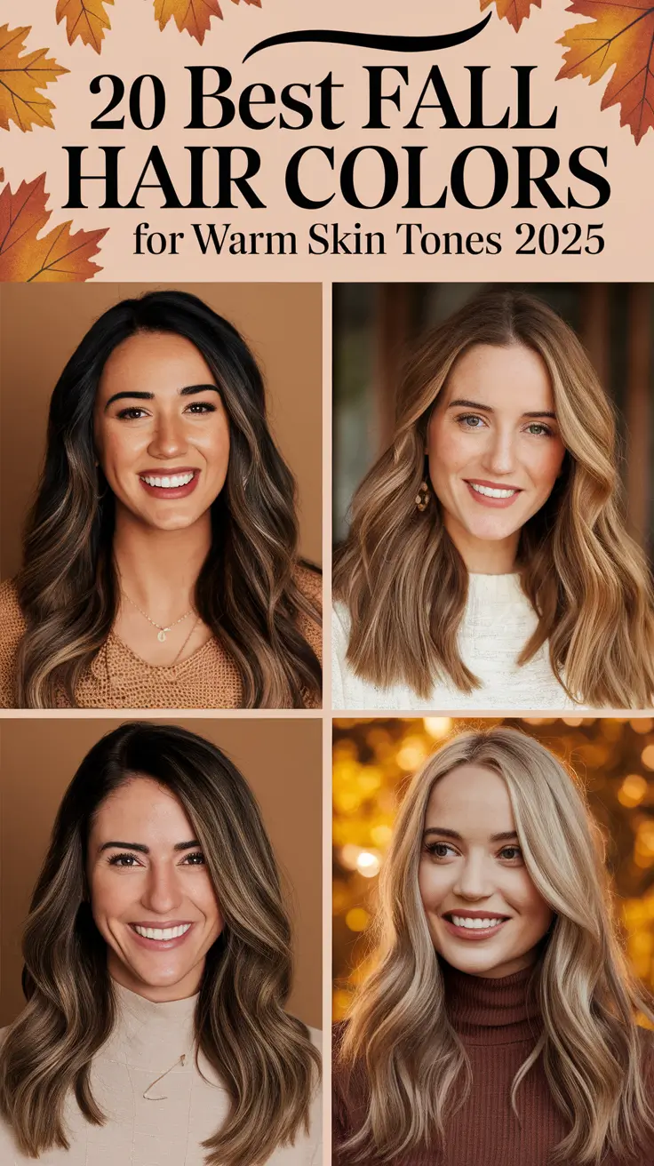 Best Fall Hair Colors for Warm Skin Tones 2025: Chocolate Auburn, Burgundy & More Inspo