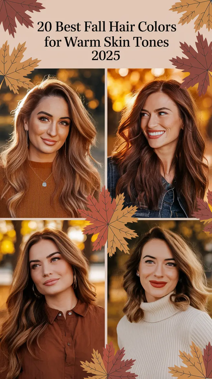 Best Fall Hair Colors for Warm Skin Tones 2025: Chocolate Auburn, Burgundy & More Inspo