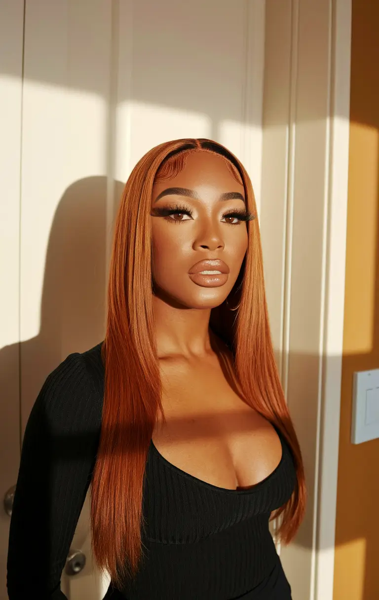 fall hair color for warm skin tone Warm Ginger Straight Perfection