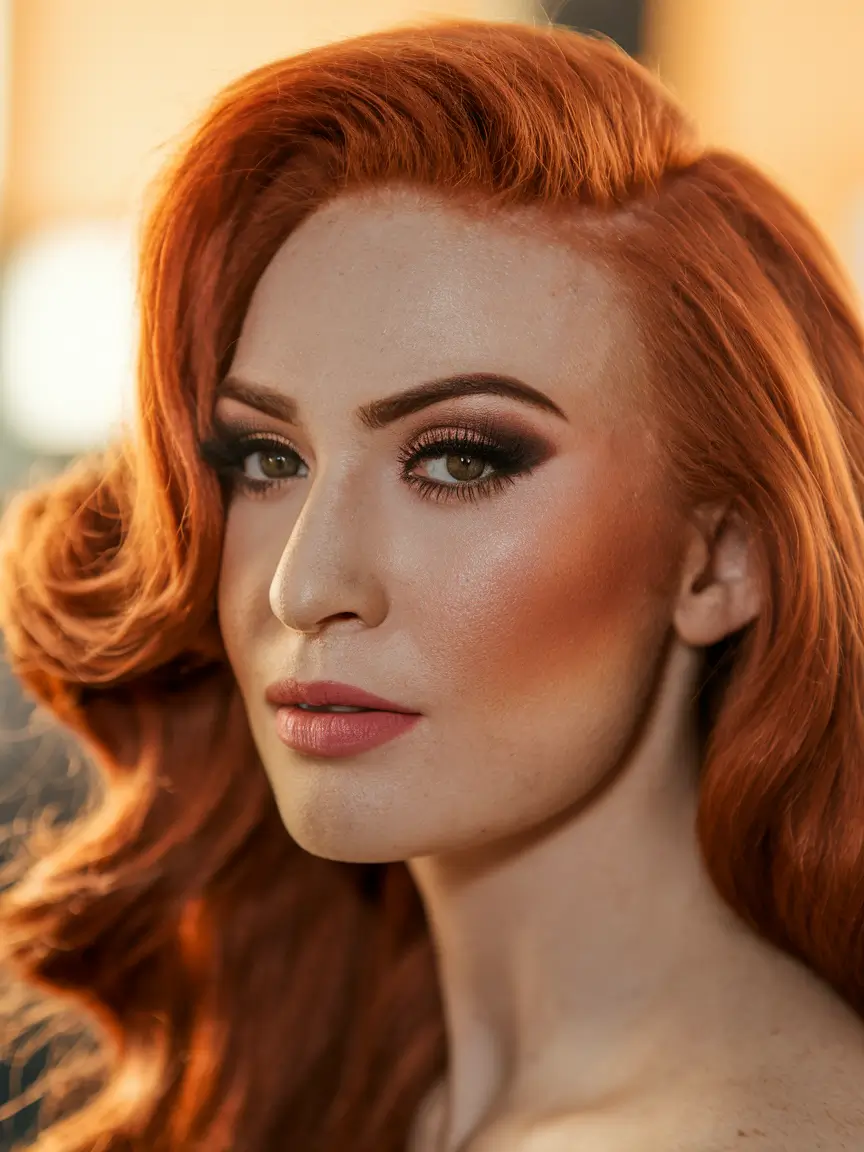 fall hair color for warm skin tone Copper Flame Curls
