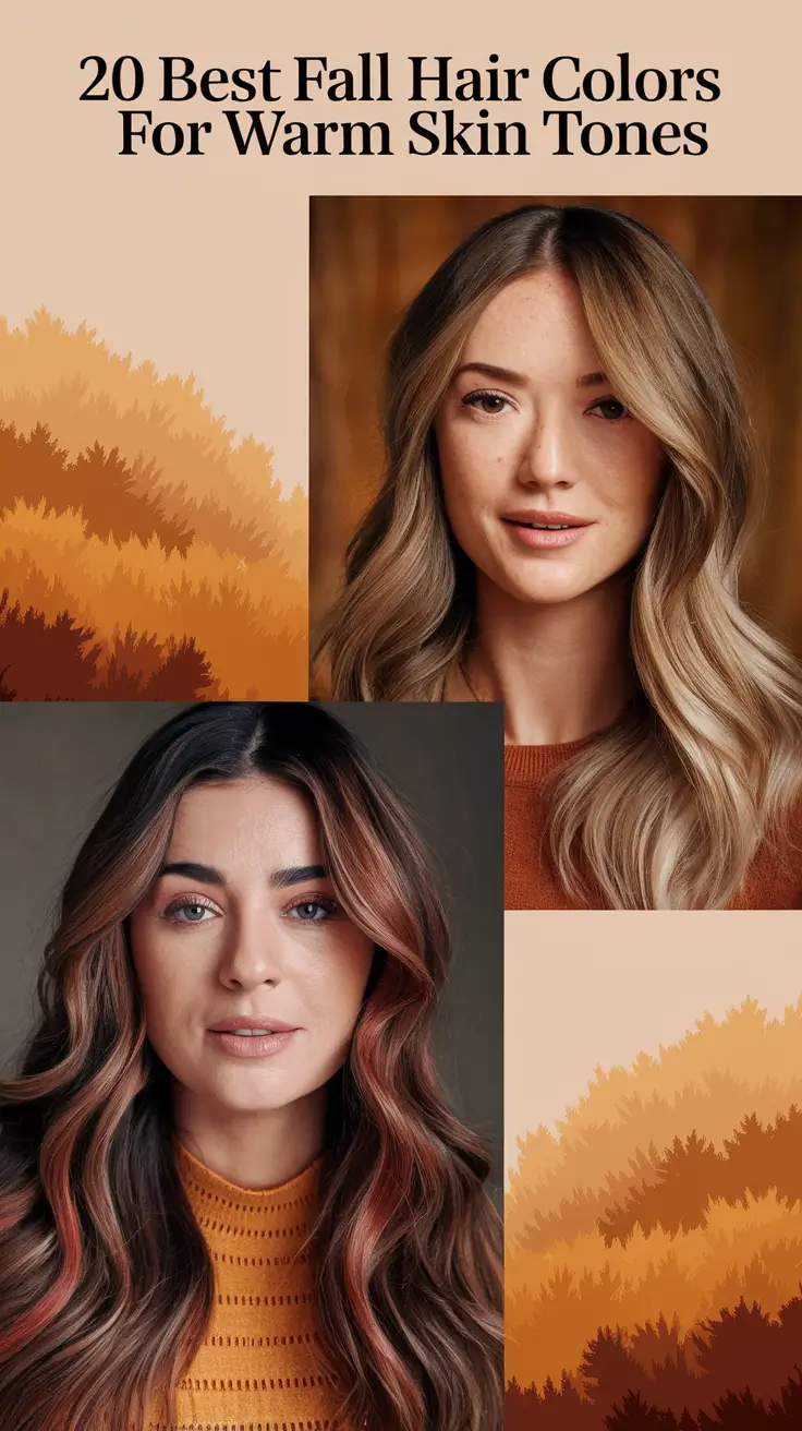 Best Fall Hair Colors for Warm Skin Tones 2025: Chocolate Auburn, Burgundy & More Inspo