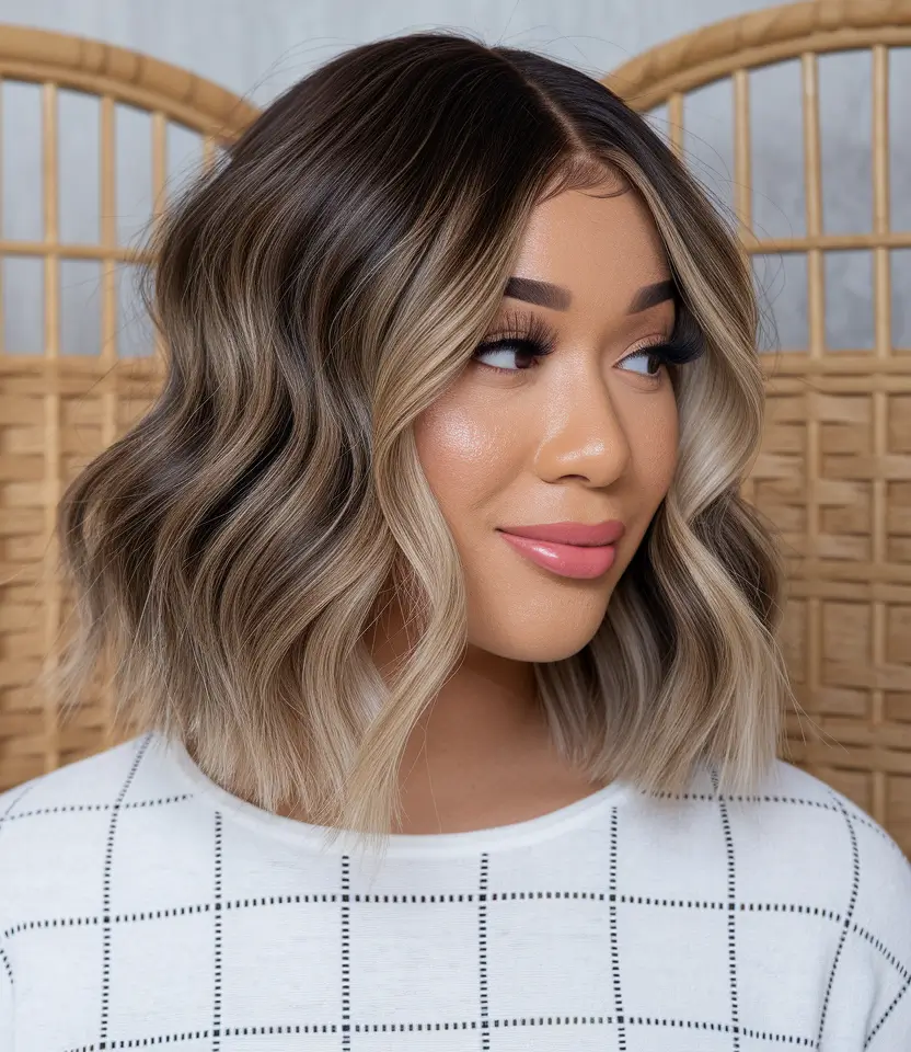 fall haircuts 2025 medium round face Shoulder-Grazing Blonde Waves for Everyday Luxe