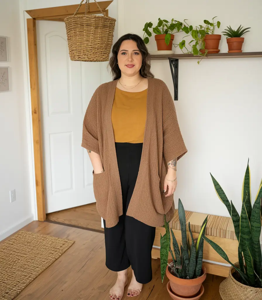 september outfits ideas Soft Comfort with Earthy Tones