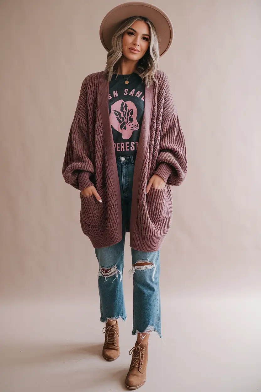 september outfits casual Boho Layers with a Hint of Western