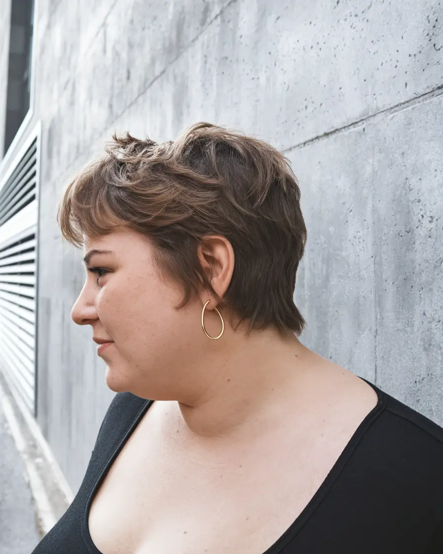 Fall haircut plus size women Soft Mushroom Pixie for Everyday Ease