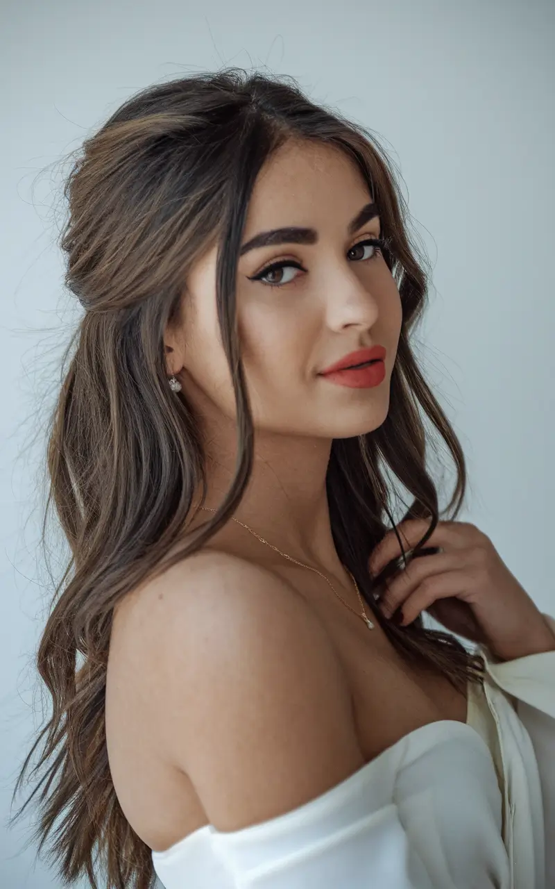 dark brown fall hair colors Romantic Chocolate Waves with a Soft Face Frame