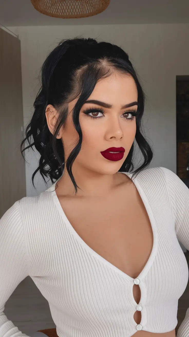 easy fall hairstyles 2025 Slick and Curled High Pony for Nights Out