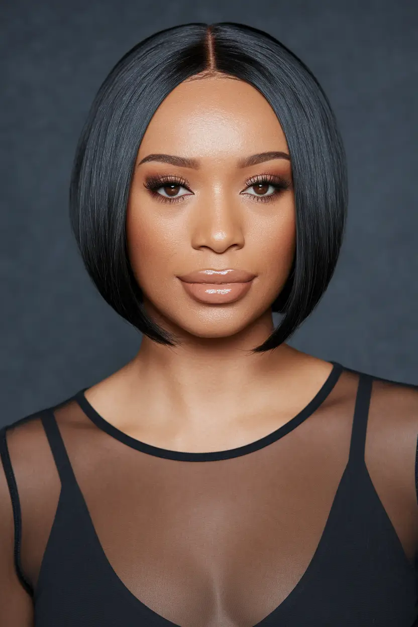 short hairstyle women fall colors Glass-Gloss Bob With Rounded Curve