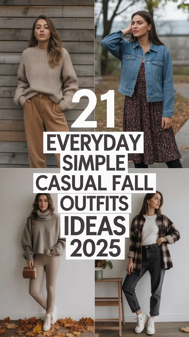 Everyday Simple Casual Fall Outfits Ideas 2025 That Are Actually Wearable and Cute