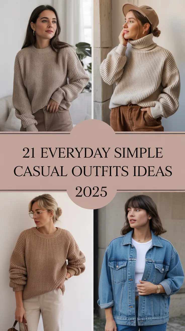 Everyday Simple Casual Fall Outfits Ideas 2025 That Are Actually Wearable and Cute