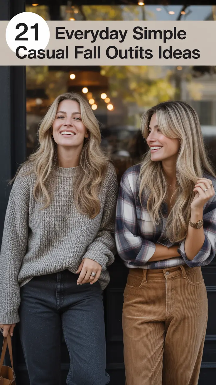 Everyday Simple Casual Fall Outfits Ideas 2025 That Are Actually Wearable and Cute