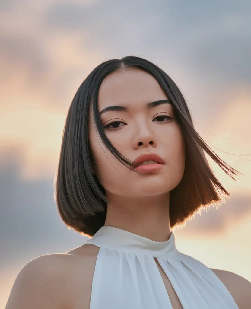 Fall 2025 Bob Haircuts Inspo for Women Sculpted Chin Bob with Autumn Breeze Energy